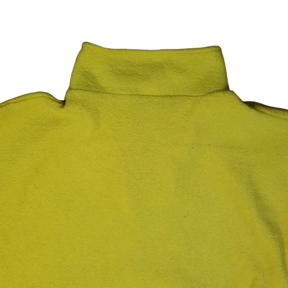 VTG Fila 1/4' Zip fleece Pullover Sweatshirt Neon Yellow - Men's XL - Picture 7 of 7